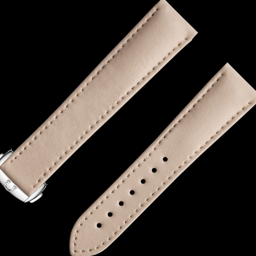 Beige vegan strap with foldover clasp^OMEGA Sale