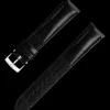 Black alligator leather strap with pin buckle^OMEGA Sale