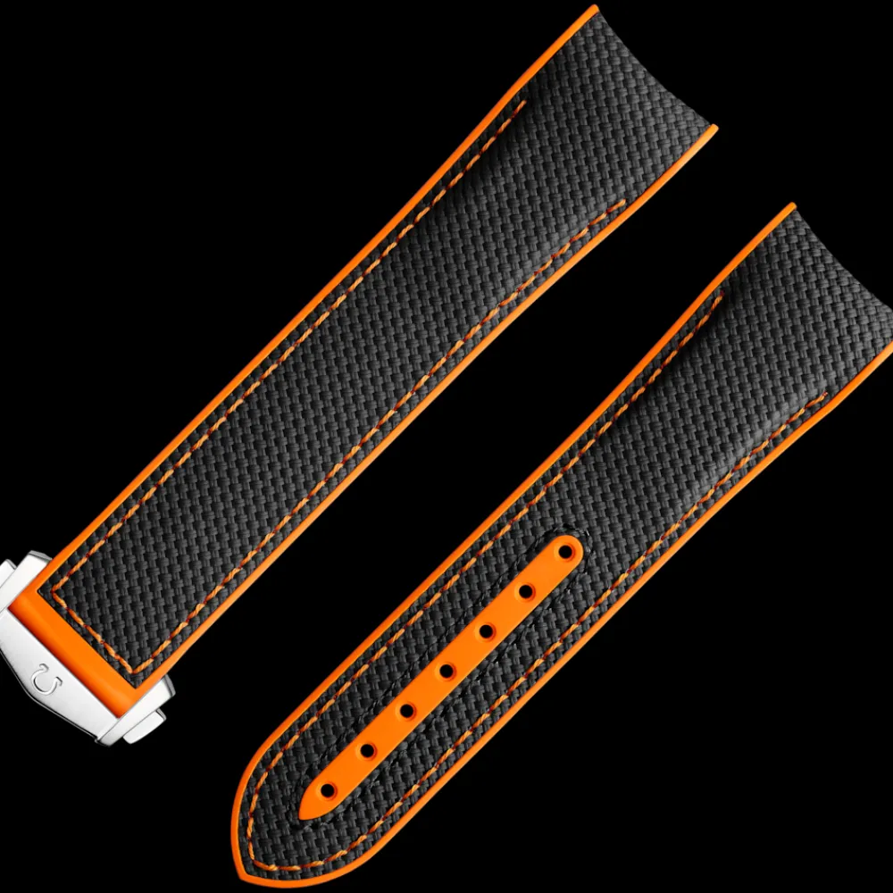 Black rubber strap with foldover clasp for the Seamaster Planet Ocean 600M^OMEGA Online