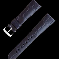 Blue alligator leather strap with pin buckle^OMEGA Clearance