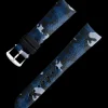 Blue camo leather strap with pin buckle^OMEGA Outlet