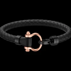 Bracelet, 18k red gold, rubber, stainless steel^OMEGA Clearance