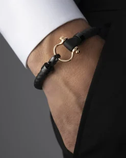 Bracelet, 18k red gold, rubber, stainless steel^OMEGA Clearance