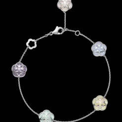 Bracelet, 18k white gold, angelite, chalcedony, jade, opale^OMEGA Online