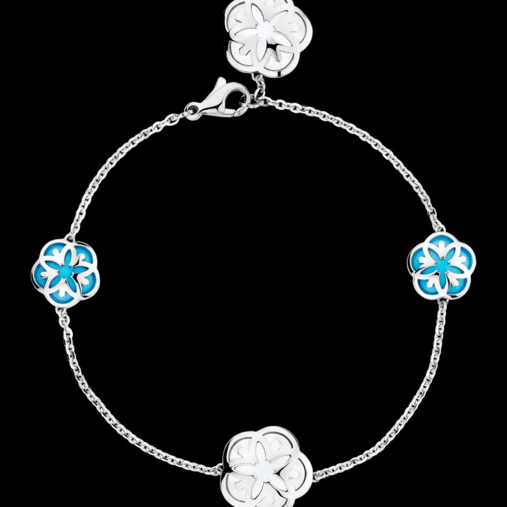 Bracelet, 18k white gold, mother‑of‑pearl, turquoise^OMEGA Discount