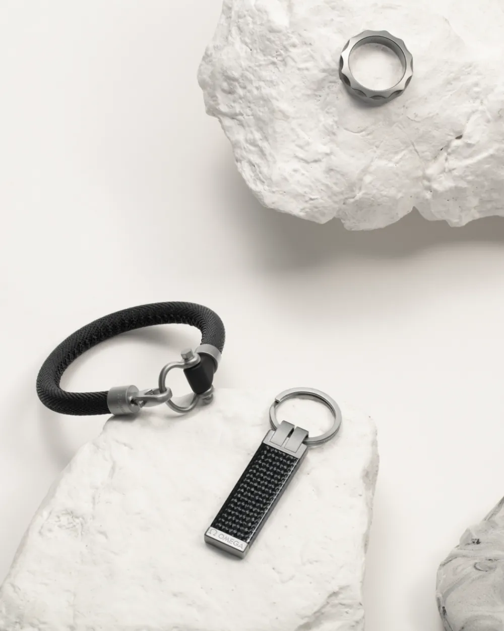Bracelet, rubber, titanium^OMEGA Hot