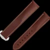 Brown leather strap with foldover clasp^OMEGA New