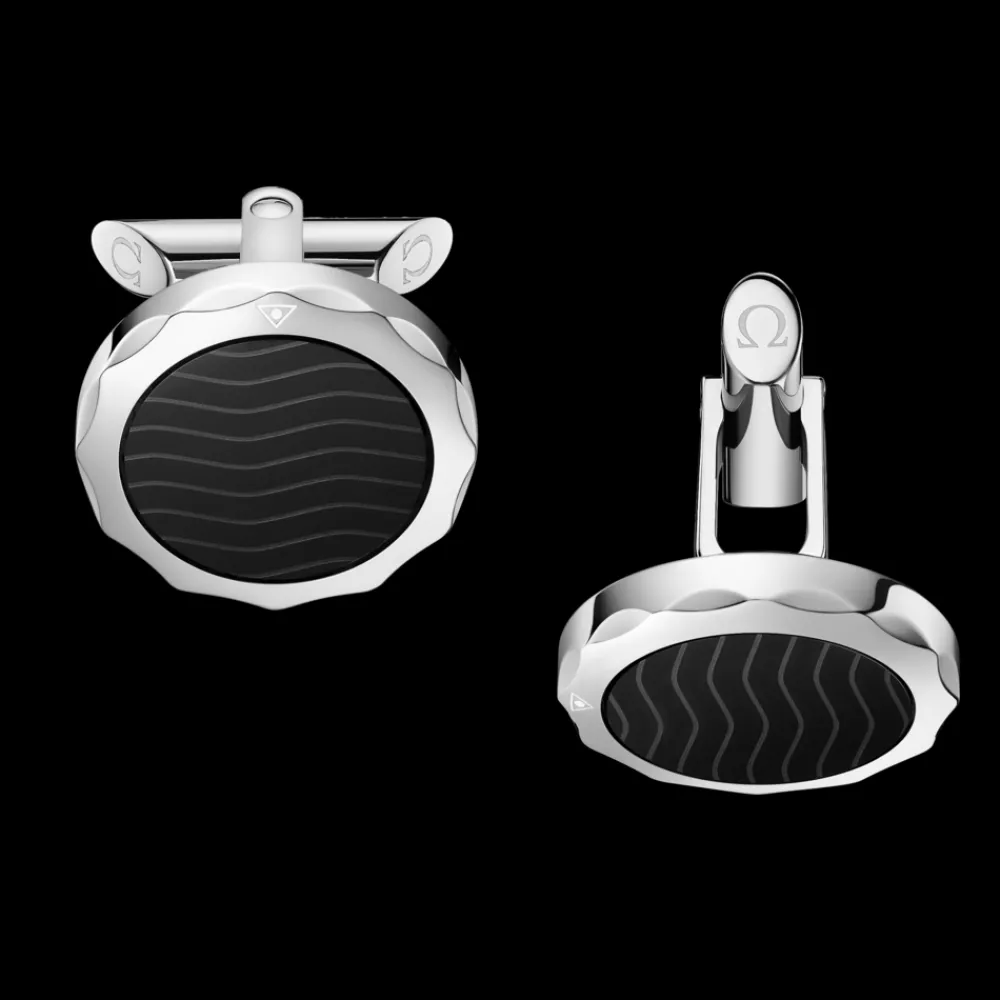 Cufflinks, ceramic, stainless steel^OMEGA Fashion