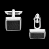 Cufflinks, rubber, stainless steel^OMEGA Hot