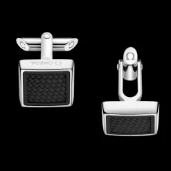 Cufflinks, rubber, stainless steel^OMEGA Hot