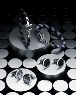 Cufflinks, sapphire crystal plates, stainless steel^OMEGA Fashion