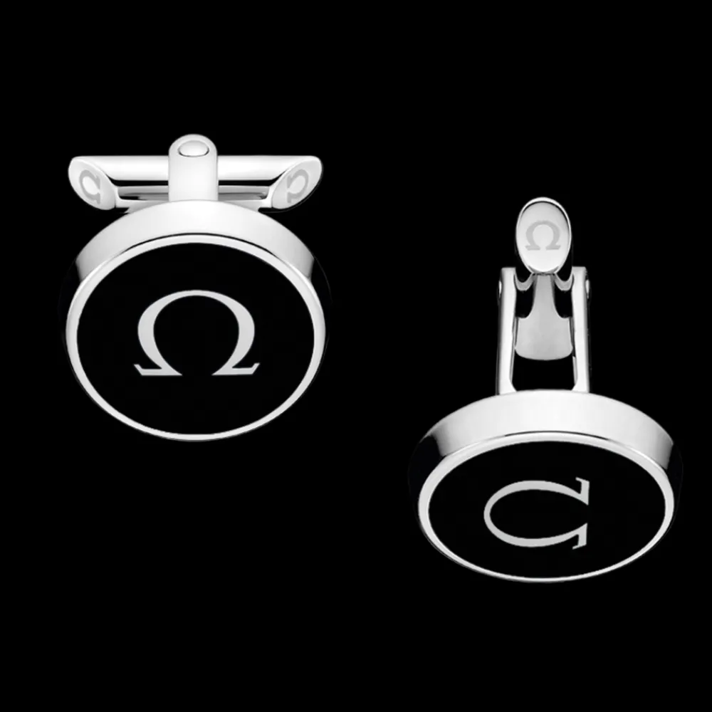Cufflinks, stainless steel^OMEGA Outlet