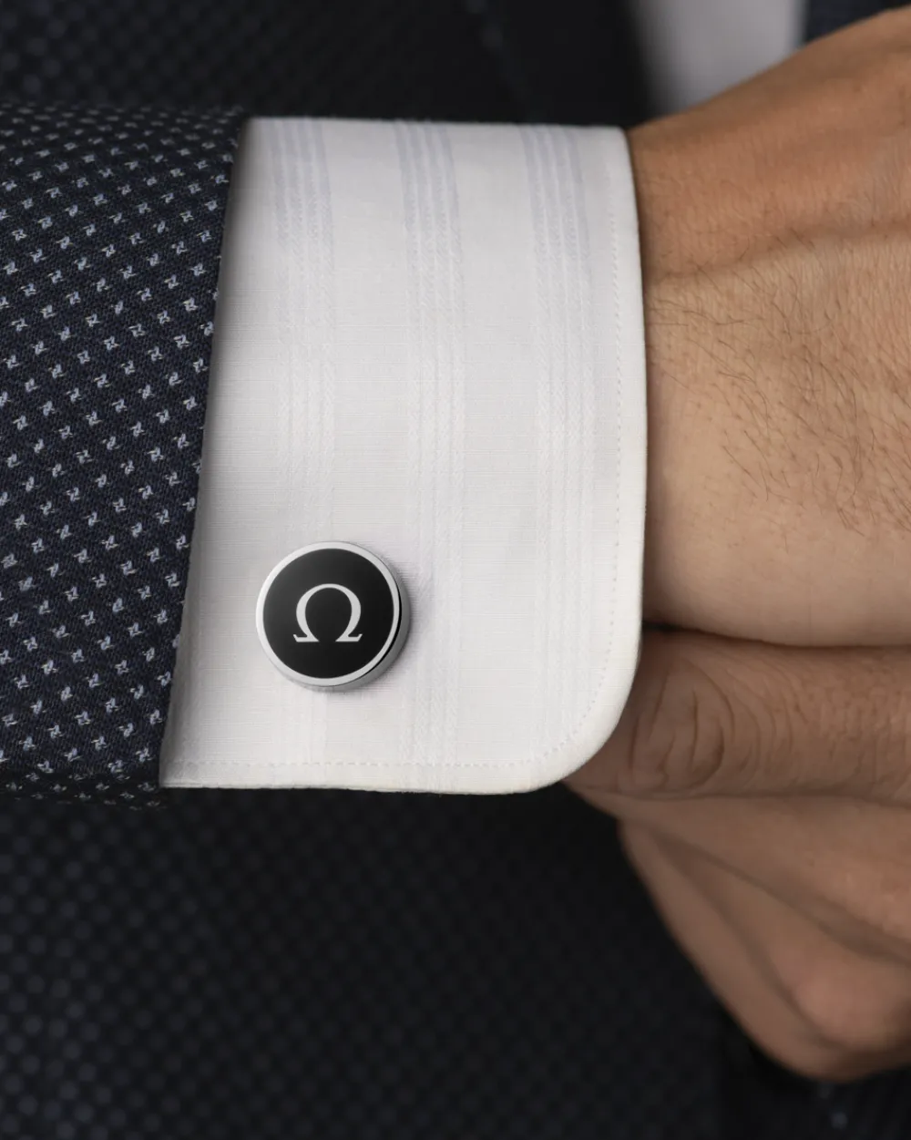 Cufflinks, stainless steel^OMEGA Outlet