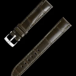 Dark green alligator leather strap with pin buckle^OMEGA Online