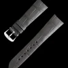 Grey alligator leather strap with pin buckle^OMEGA Fashion