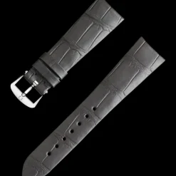 Grey alligator leather strap with pin buckle^OMEGA Fashion