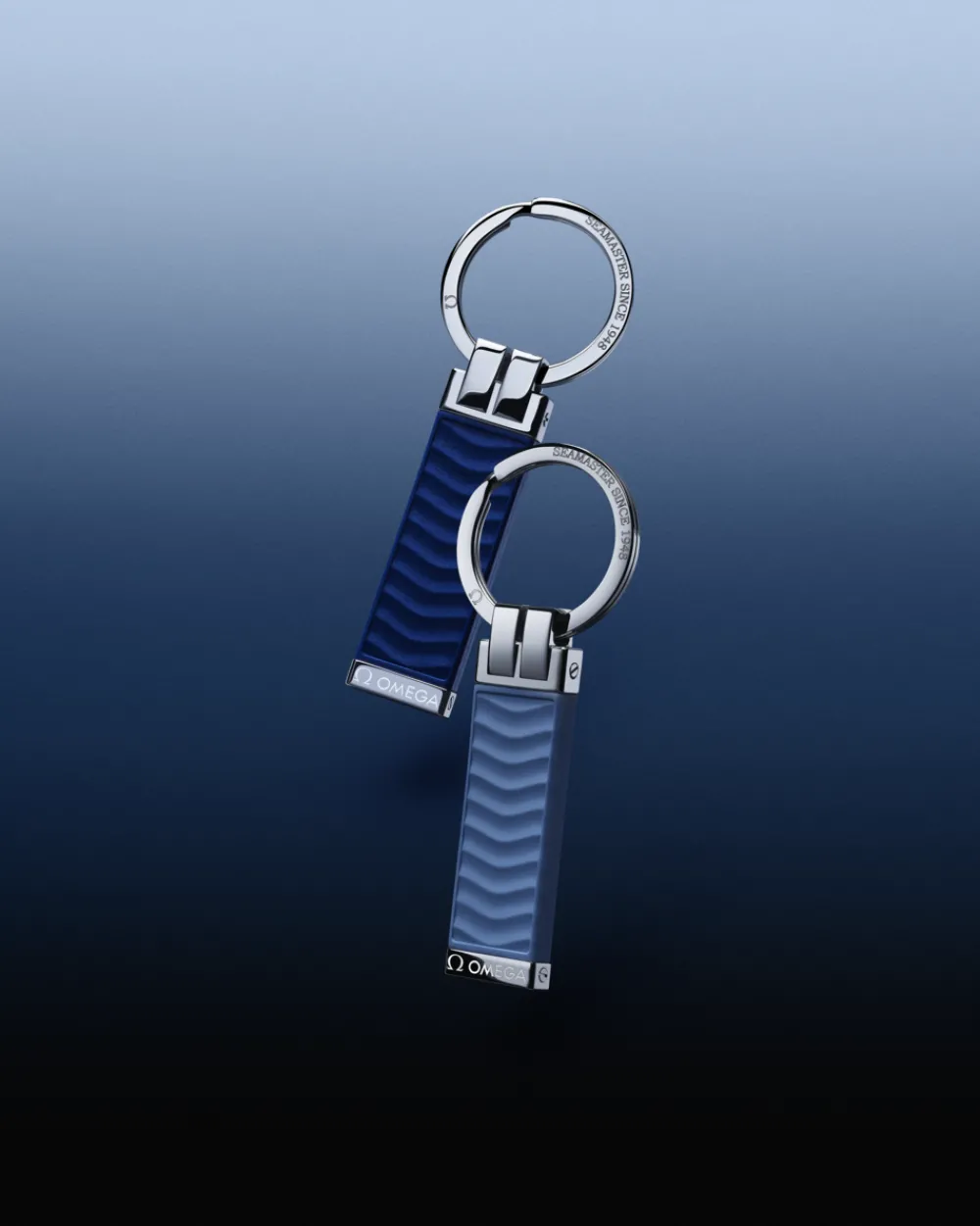 Key holder, rubber, stainless steel^OMEGA Outlet