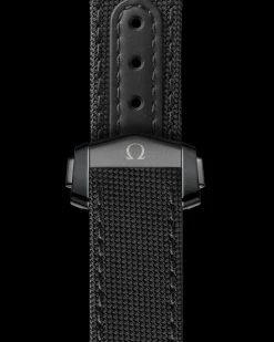 44.25 mm, black ceramic on coated nylon fabric strap with foldover clasp^OMEGA Fashion