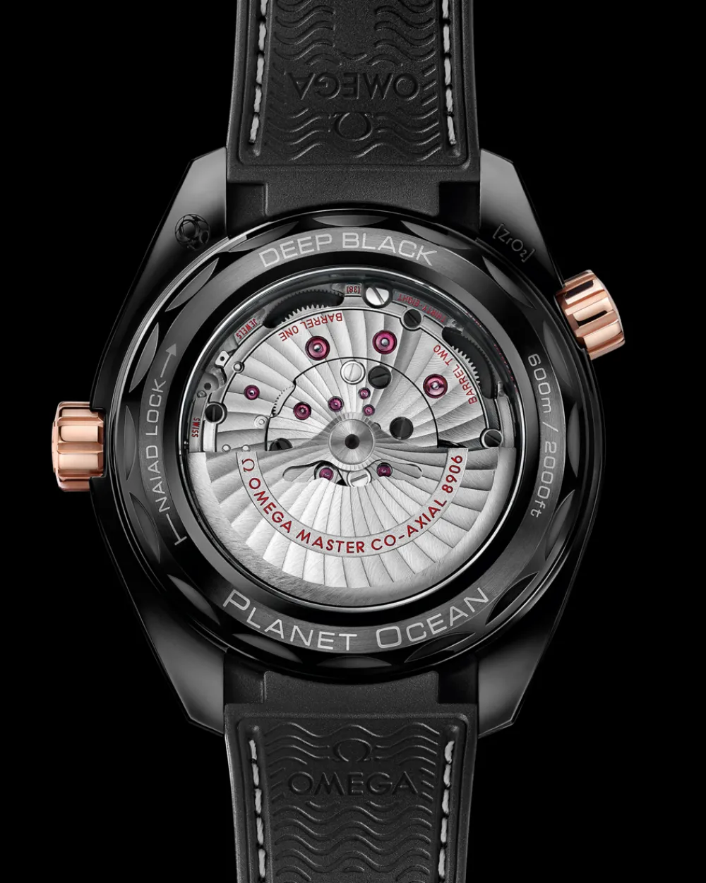 45.5 mm, black ceramic on leather strap with rubber lining^OMEGA Best