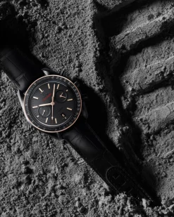 44.25 mm, black ceramic on leather strap^OMEGA Online