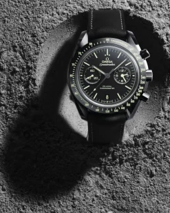 44.25 mm, black ceramic on leather strap^OMEGA Hot