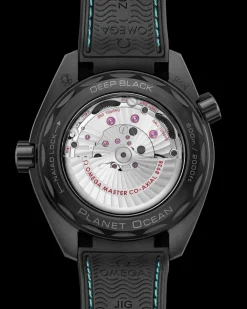 45.5 mm, black ceramic on rubber strap^OMEGA Discount
