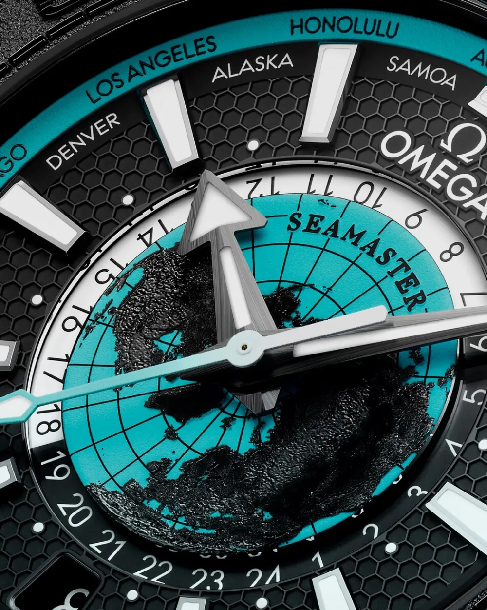 45.5 mm, black ceramic on rubber strap^OMEGA Discount