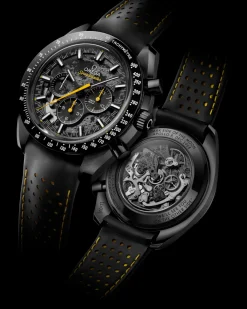 44.25 mm, black ceramic on rubber strap^OMEGA Online