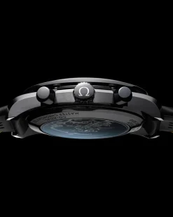 44.25 mm, black ceramic on rubber strap^OMEGA Online