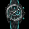 45.5 mm, black ceramic on rubber strap^OMEGA Outlet