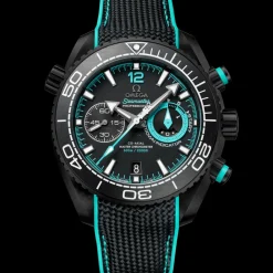 45.5 mm, black ceramic on rubber strap^OMEGA Outlet