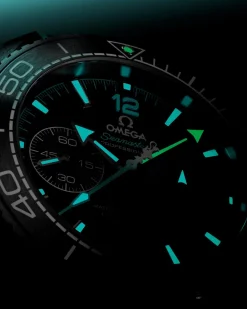 45.5 mm, black ceramic on rubber strap^OMEGA Outlet