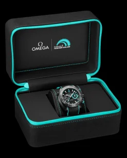 45.5 mm, black ceramic on rubber strap^OMEGA Outlet