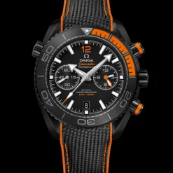 45.5 mm, black ceramic on rubber strap^OMEGA Clearance