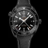 45.5 mm, black ceramic on rubber strap^OMEGA Outlet