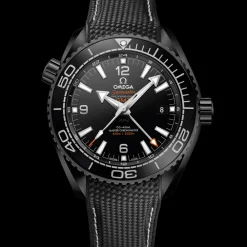 45.5 mm, black ceramic on rubber strap^OMEGA Outlet