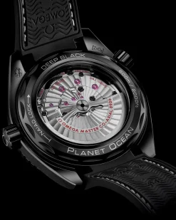 45.5 mm, black ceramic on rubber strap^OMEGA Outlet
