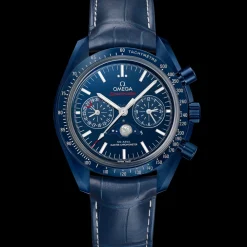 44.25 mm, blue ceramic on leather strap^OMEGA Sale