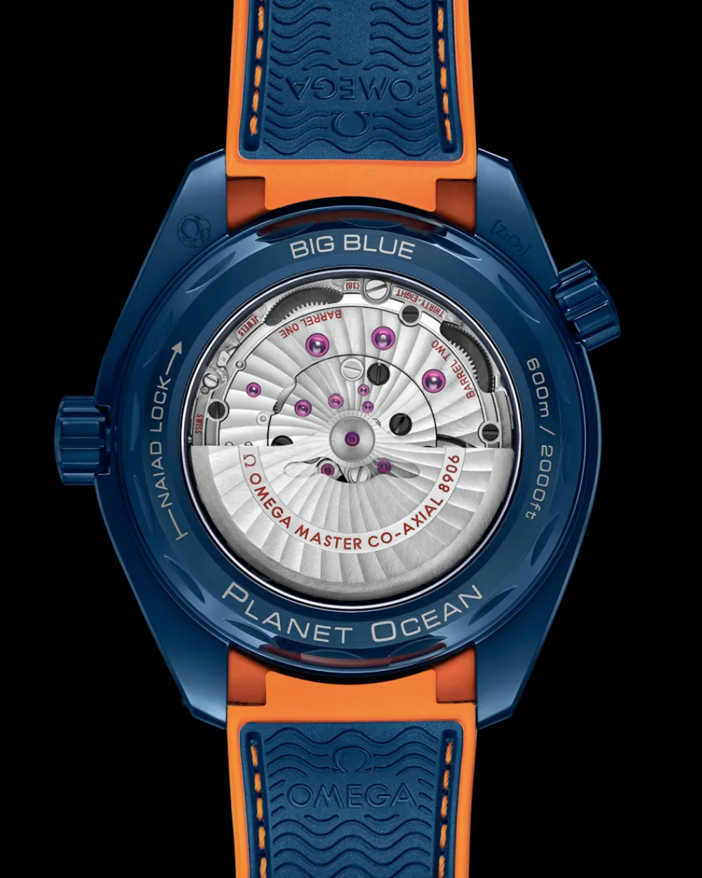 45.5 mm, blue ceramic on rubber strap^OMEGA Fashion