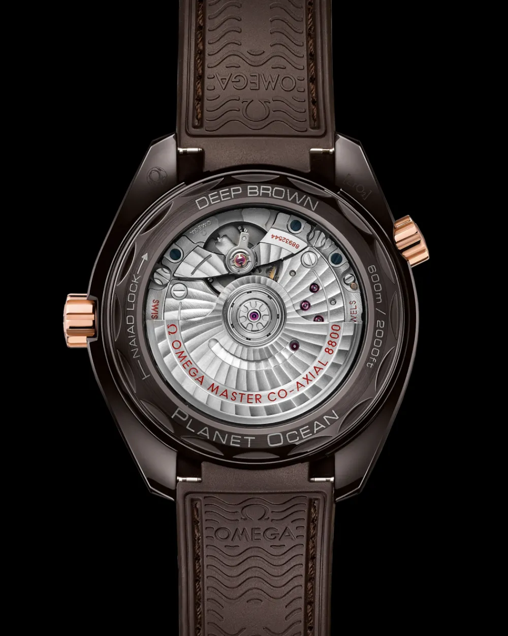 39.5 mm, brown ceramic on rubber strap^OMEGA Best