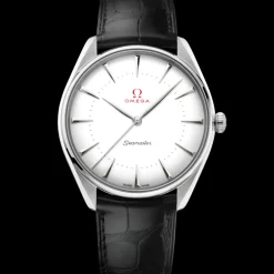 39.5 mm, Canopus Gold™ on leather strap^OMEGA New