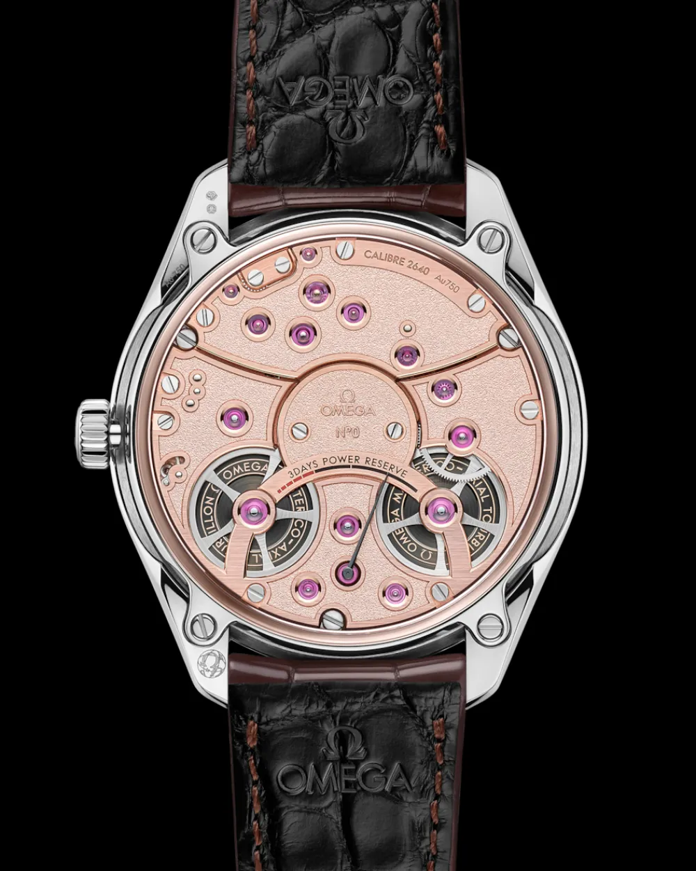 43 mm, Canopus Gold™ on leather strap^OMEGA Online