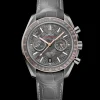 44.25 mm, grey ceramic on leather strap with foldover clasp^OMEGA Hot
