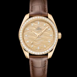 34 mm, Moonshine™ gold on alligator^OMEGA Outlet