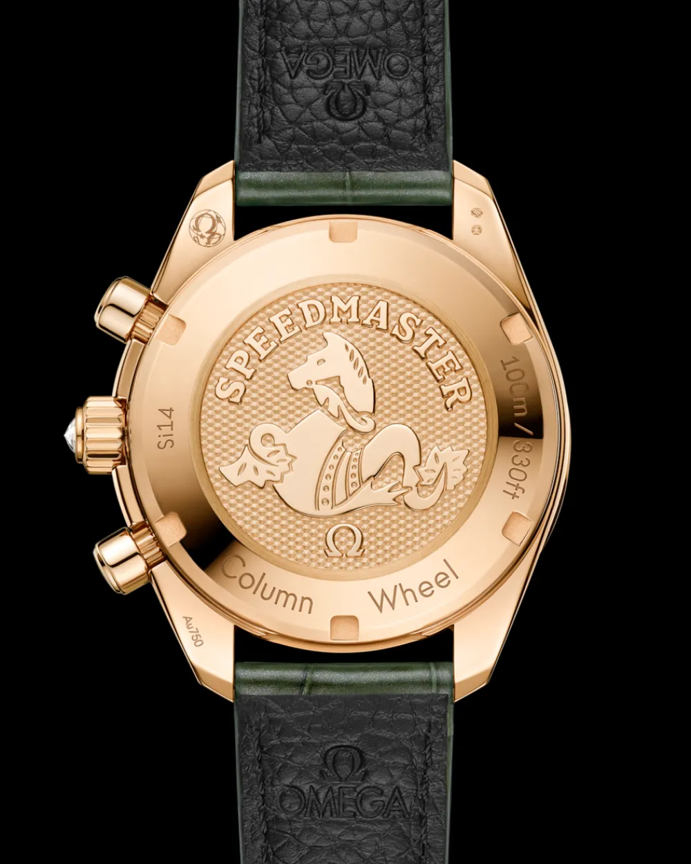 38 mm, Moonshine™ gold on alligator^OMEGA Hot