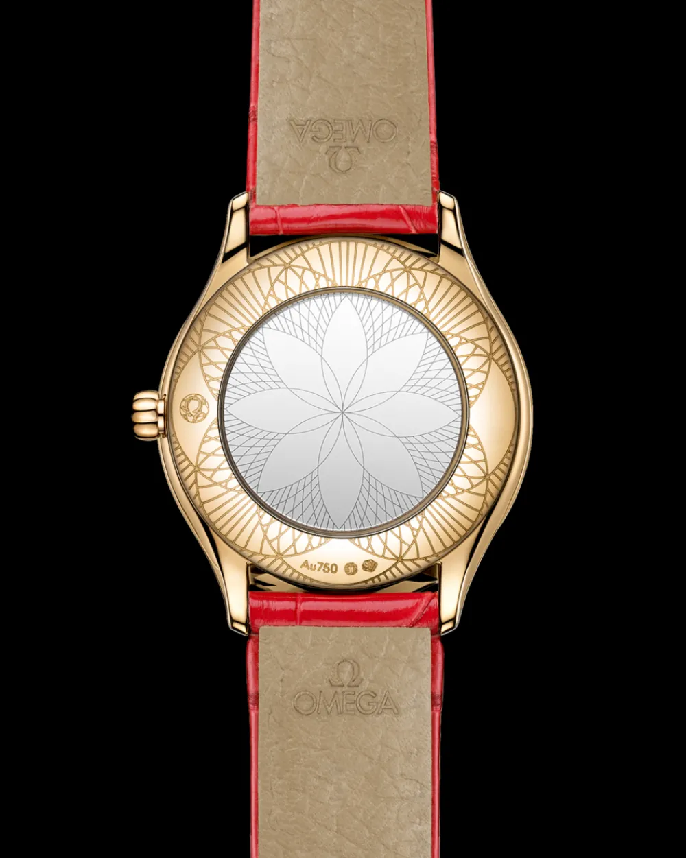 26 mm, Moonshine™ gold on alligator^OMEGA Hot