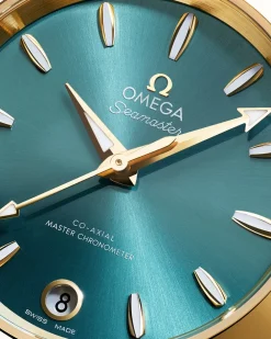 34 mm, Moonshine™ gold on leather strap^OMEGA Clearance