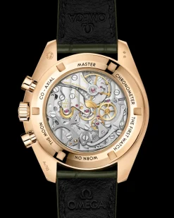 42 mm, Moonshine™ gold on leather strap^OMEGA New
