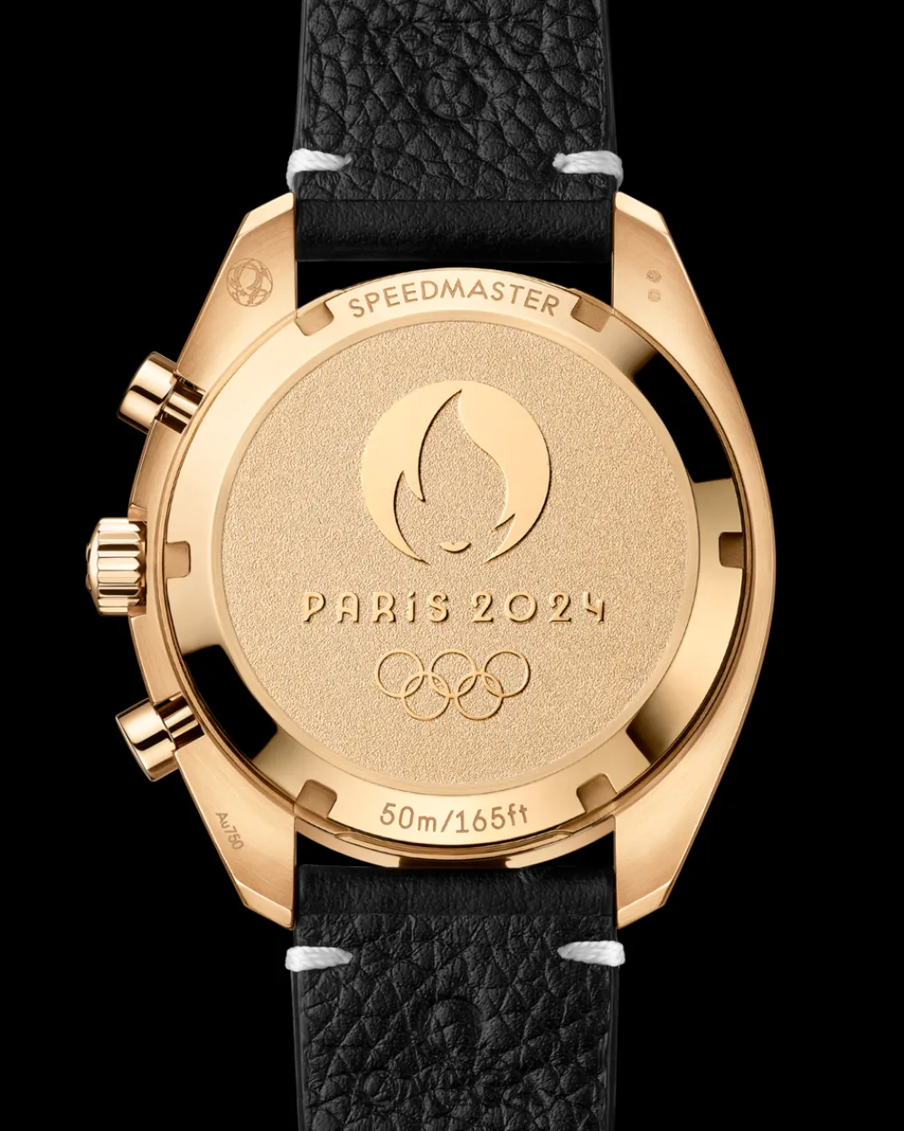 43 mm, Moonshine™ gold on leather strap^OMEGA Fashion