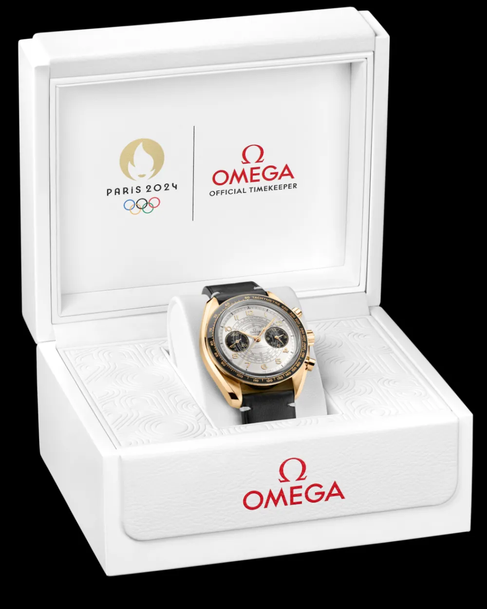 43 mm, Moonshine™ gold on leather strap^OMEGA Fashion
